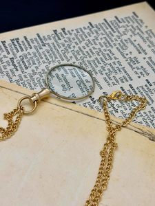 Portable Fashion Lightweight Gold Magnifying Glass Keychain Mini Pocket Magnifier <b>Key</b> <b>Ring</b> Compact Reading Lens for Travel - Product Image 5