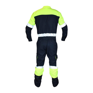 ชุดคลุมทำงานสะท้อนแสงแบบ Hi-Vis สำหรับผู้ชาย ชุดคลุมช่างอุตสาหกรรม ชุดป้องกันเปลวไฟ ชุดยูนิฟอร์มสำหรับทำงาน - Product Image 4
