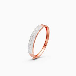 A Modern 2.52 Ct Lab Grown Diamond Mens Bracelet In 9K Yellow White And Rose <b>Gold</b> - Product Image 1