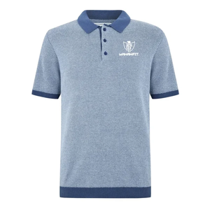 Polo à manches courtes pour homme, motif à pois noirs, coupe classique, décontracté, tricoté, respirant, en polyester - Product Image 4