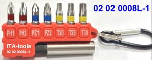 (1/4"H) x 8 ชิ้น ชุดบิตส์วงแหวนสี 60 มม. พร้อมพวงกุญแจ - Product Image 3