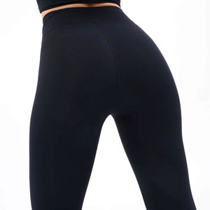 High Waist Yoga Leggings <b>Full</b> Length Seamless Gradient Color Spandex/Polyester Elastic Waist Black Stretch Pants for Women - Product Image 5