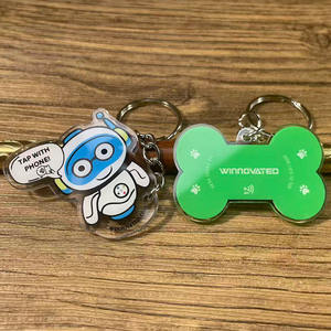 Porte-clés en acrylique RFID intelligent de forme personnalisée avec anneau métallique pour système de contrôle d'accès - Product Image 1