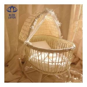 Cuna de Ratán BEST CHOICE 2026, Diseño Seguro y Acogedor para un Sueño Confortable y un Suave Balanceo para un Cuidado Relajante - Product Image 4