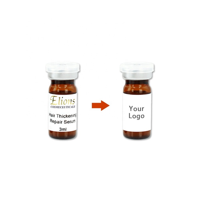 Private Label Men's Thinning Hair Repair Serum Hair Loss and Hair Thickening Peptides Ampoules