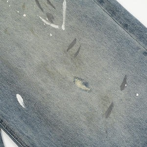 Jean baggy 100 % coton, coupe droite, en denim respirant, taille mi-haute, coupe décontractée, style gothique, délavé, uni, jambe large, pantalon ample - Product Image 4