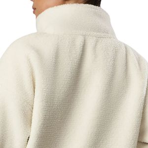 Neutral Sherpa Full Zip Up <b>Women</b> Fleece <b>Jacket</b> High Neck Cozy Outerwear Soft <b>Teddy</b> Layer Casual Winter Comfort Wear - Product Image 4