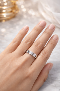 925 Sterling Silver Handmade Stackable Band Unisex Engagement <b>Ring</b> - Product Image 6
