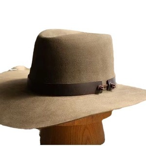 Sombrero de Fieltro de Lana Pura Estilo Vaquero Occidental con Cinturón Decorativo, Venta al por Mayor de Fábrica, Primavera y Otoño, Circunferencia de Cabeza 48-50cm - Product Image 2