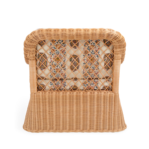 Fauteuil en rotin naturel fait main, tissu écologique à motifs, meilleur prix de gros, pour villas et complexes hôteliers, provenant d'un fabricant vietnamien - Product Image 3