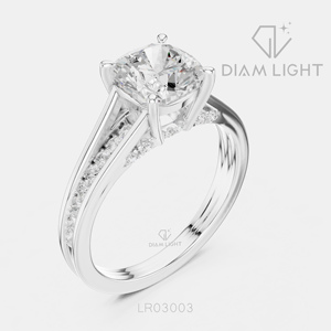 Bague de fiançailles et d'anniversaire fantaisie en or blanc 14 carats avec diamant de laboratoire taille coussin de 1,78 carat, couleur F+, clarté VS+, certifié IGI - Product Image 2
