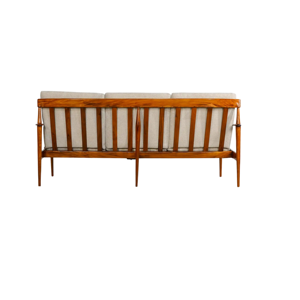 Sofá Moderno de Madera de Teca de 3 Plazas, Tapizado, para Sala de Estar, Muebles de Madera Sólida - Product Image 4