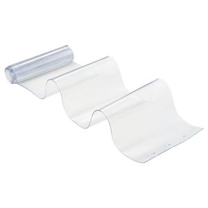 Cortina de tiras de PVC transparente de 84 de altura x 48 de ancho x 0.08 de grosor, 8 piezas, aislamiento térmico para puertas de congeladores, cámaras frigoríficas y garajes - Product Image 5