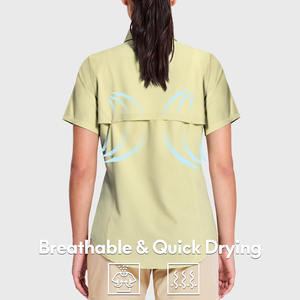 Camisetas de pesca estilo streetwear para mujer con logo personalizado, tela de poliéster y spandex, estilo casual. - Product Image 6