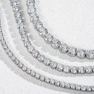Bracelets carrés sertis de diamants Moissanite de qualité export pour hommes et femmes, bracelets Moissanite Hip Hop en provenance d'Inde - Product Image 2