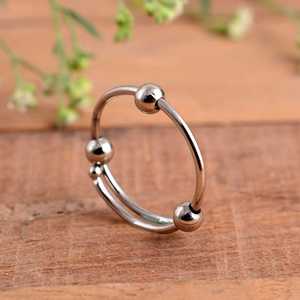 SHYAM JEWELRS Luxury 925 Sterling Silver Anxiety <b>Spinner</b> <b>Ring</b> Adjustable Fidget with Movable Beads for Stress Relief - Product Image 6