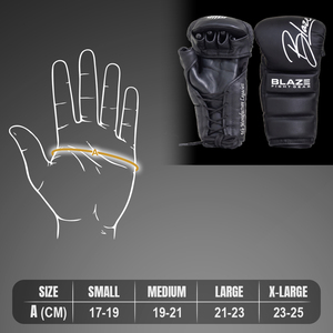 Guantes de MMA con cordones para artes marciales, kickboxing, entrenamiento de golpeo, grappling, boxeo, guantes de 7oz para sparring de MMA - Product Image 6