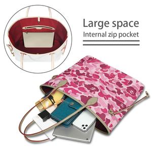 กระเป๋าโท้ทสะพายข้างลายพรางสีชมพู 2 ชิ้น รุ่นใหม่ล่าสุด สำหรับวันชาติสหรัฐอเมริกาครบรอบ 250 ปี พร้อมช่องซิป - Product Image 4