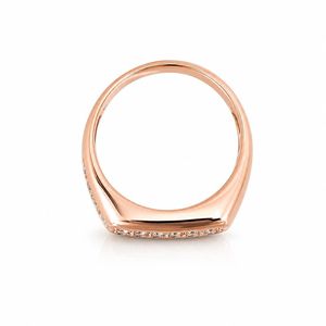 18K Gold Princess Cut Diamond Channel Setting <b>Ring</b> for <b>Men</b> Modern Minimalist Geometric Band Polished Finish Wedding Party Daily - Product Image 4