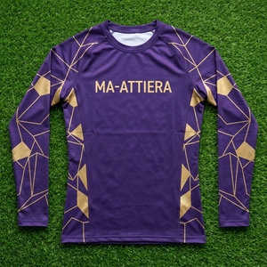 Men <b>Compression</b> <b>Long</b> <b>Sleeve</b> <b>Shirt</b> for T-<b>Shirt</b> for Gold Solid Eco-Friendly Quick Dry Breathable Spandex/Polyester MAATTIERA - Product Image 6