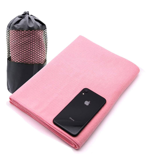 Serviette de sport, de bain, de gym, de plage, de yoga en bambou 100% coton en tissu éponge, unie, teinte, toutes couleurs et tailles, serviettes de yoga - Product Image 1