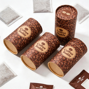 Envase de Té Ecológico en Tubo de Papel Kraft con Tapa de Aluminio y Logotipo Personalizado - Product Image 1