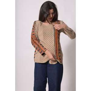 Chaqueta vintage de algodón kantha para mujer, abrigo de diseñador. - Product Image 3