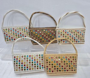 Luxury Handmade Crystal Beaded Evening <b>Clutch</b> Bag for Women | Bridal <b>Wedding</b> Party Envelope Purse with Multicolor Stone - Product Image 3