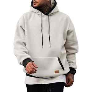Sudadera con Capucha al por Mayor para Hombre, Sudaderas Casuales de Color Sólido, Sudadera con Capucha para Hombre, Transpirable, con Logotipo Personalizado - Product Image 1