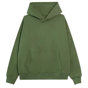 Sweat à capuche zippé intégral pour homme, vert foncé, 360 g/m², en molleton 100 % coton, écologique, coupe classique, avec cordon de serrage, idéal pour l'hiver, personnalisable - Product Image 1