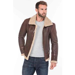 Veste en cuir de mouton pour homme avec col montant, manches longues, capuche, imperméable et respirante, écologique, personnalisable - Product Image 4