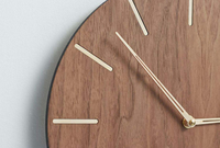 Jam Dinding Kayu Tampilan Digital Quartz Operasi Mekanis Ukuran Kustom Gaya Eropa Warna Alami Buatan Massal India 2024