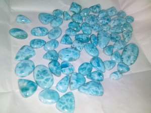 Larimar bleu marine naturel, cabochon, vente en gros pour la fabrication de bijoux, pierres précieuses d'origine éthique, vibrations énergétiques positives. - Product Image 2