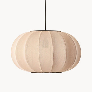 Lampe suspendue vintage en tissu avec abat-jour à franges décoratives, style Art Déco, luminaire suspendu tissé pour restaurant, hôtel, salon - Product Image 6