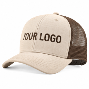 Private Label Wholesale Custom Woven Patch Distressed Trucker <b>Cap</b> Polyester Mesh Back Waxed Canvas Front For Adult Unisex <b>Caps</b> - Product Image 2