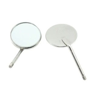 10 unidades de reflectores bucales manuales de doble cara, autoclavables, negros, de primera calidad, para examen de superficie frontal - Product Image 6