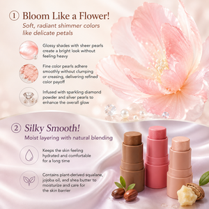 Creamy Color Stick <b>Blush</b> Smooth Cheek Lip Makeup Stick Private Label - Product Image 2