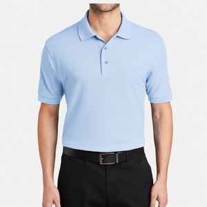 เสื้อโปโลแขนสั้นผู้ชาย ผ้าปิเก้ ยี่ห้อ Fasmic International ผ้าฝ้าย 100% ระบายอากาศได้ดี สวมใส่สบาย ติดกระดุมด้านหน้า ผ้าถักเรียบ มีกระเป๋าเสื้อ ทรงปกติ - Product Image 2