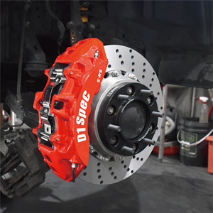 Kit d'étriers de frein à 6 pistons D1 Spec S RS rouge pour mise à niveau et rétrofit - Product Image 1