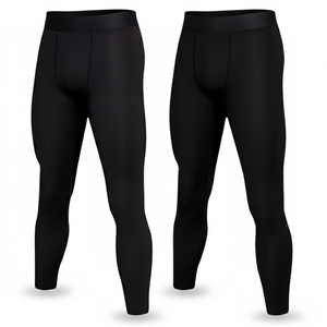 Wholesale Custom Black Gym Fitness Spats for Men and Adult Boys <b>Knitted</b> Workout Compression Leggings with Unique Print Pattern - Product Image 5