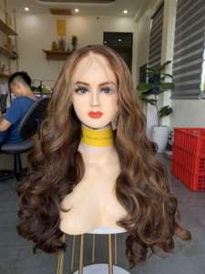 Cheveux humains vierges Remy vietnamiens Perruques ondulées océan à trame unique Machine à perte de cheveux sans enchevêtrement HD Lace Straight Kinky Model 30 - Product Image 2