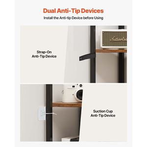 Luce a LED mensola ad angolo a 6 livelli alta mensola a parete e supporto ad angolo stretto per uso domestico o in ufficio - Product Image 6