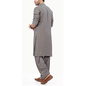 <b>Men</b> Modern Traditional <b>Shalwar</b> <b>Kameez</b> Comfortable Breathable Cotton Fabric Casual Clothing Set - Product Image 3