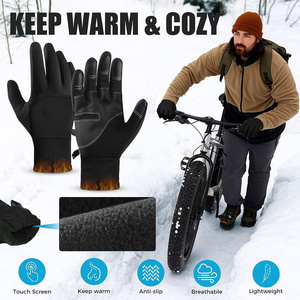 Guantes de Ciclismo para Invierno, con Pantalla Táctil, Impermeables, Antideslizantes, Cálidos, con Forro para Guantes de Carreras - Product Image 4