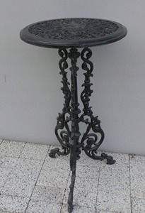 Mesa de Centro Tradicional de Hierro Forjado con Diseño Decorativo de Espirales, Mueble de Sala de Estar Estilo Antiguo - Product Image 3