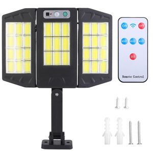 Lampada Solare da Parete con 33 LED COB, Impermeabile IP45, Controllo Remoto Wireless, Sensore di Movimento PIR per Illuminazione Esterna del Garage - Product Image 1