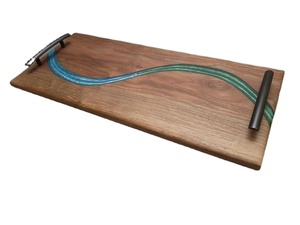 Bandeja artística de resina y madera para servir, diseños personalizables, bandejas para servir hechas a mano de resina, uso de Material de alta calidad - Product Image 4
