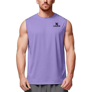 Camiseta sin Mangas de Alto Rendimiento para Hombre, 100% Algodón, Secado Rápido, Transpirable, Diseño sin Mangas, Perfecta para Entrenamiento, Playa y Vacaciones - Product Image 1