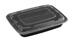 Rectangular Plastic Food <b>Container</b> With Lid Single Compartment BPA Free Simple Design Portable 58oz - Product Image 3