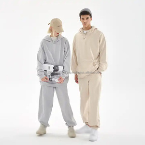 LM007 Pullover à capuche en coton épais 360gsm pour hommes couleur terre sans cordon de serrage avec logo personnalisé brodé Technics pour l'hiver - Product Image 5